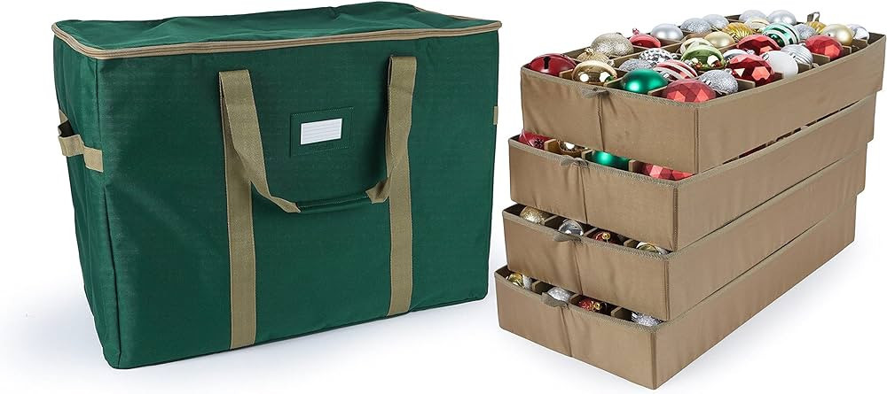 Covermates Keepsakes Adjustable Ornament Storage Bag, Carrying Handles, Padded Protection - Holid... | Amazon (US)