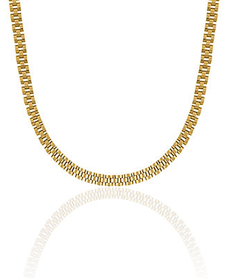 Timepiece Necklace in 18K Gold- Plated Brass | Macy's