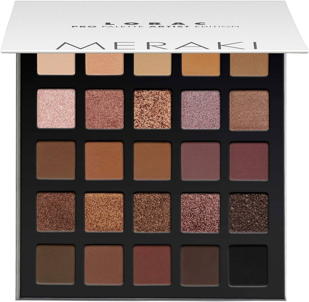 LORAC PRO Matte & Shimmer Eyeshadow Palette, Metallic High Pigmented, Mirror Compact | Amazon (US)