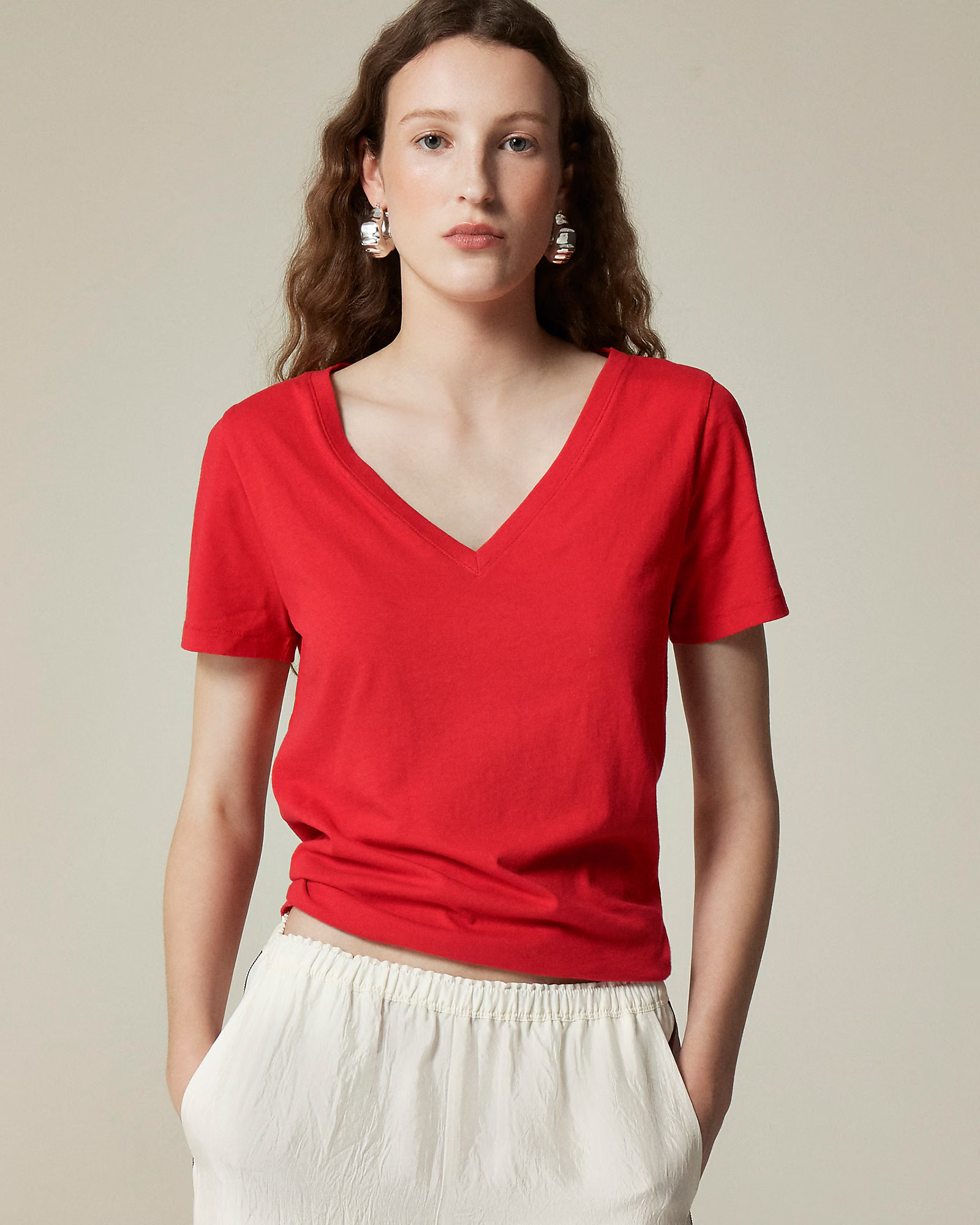 Vintage jersey classic-fit V-neck T-shirt | J. Crew US