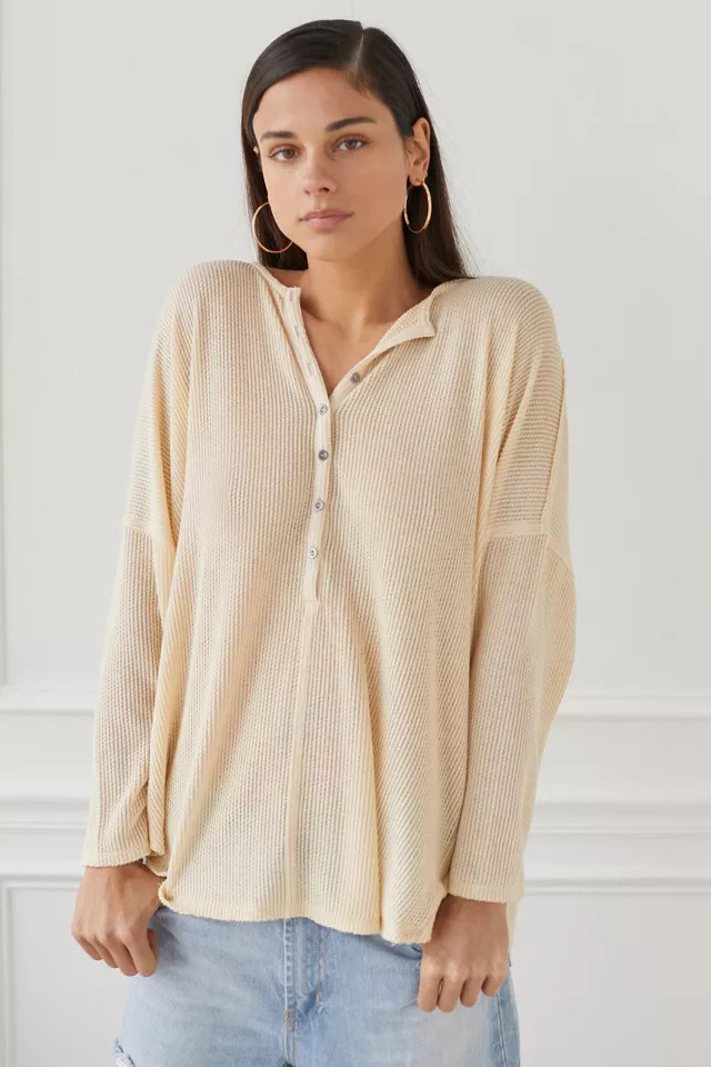 Out From Under Staying In Knit Henley Top | Urban Outfitters (US and RoW)