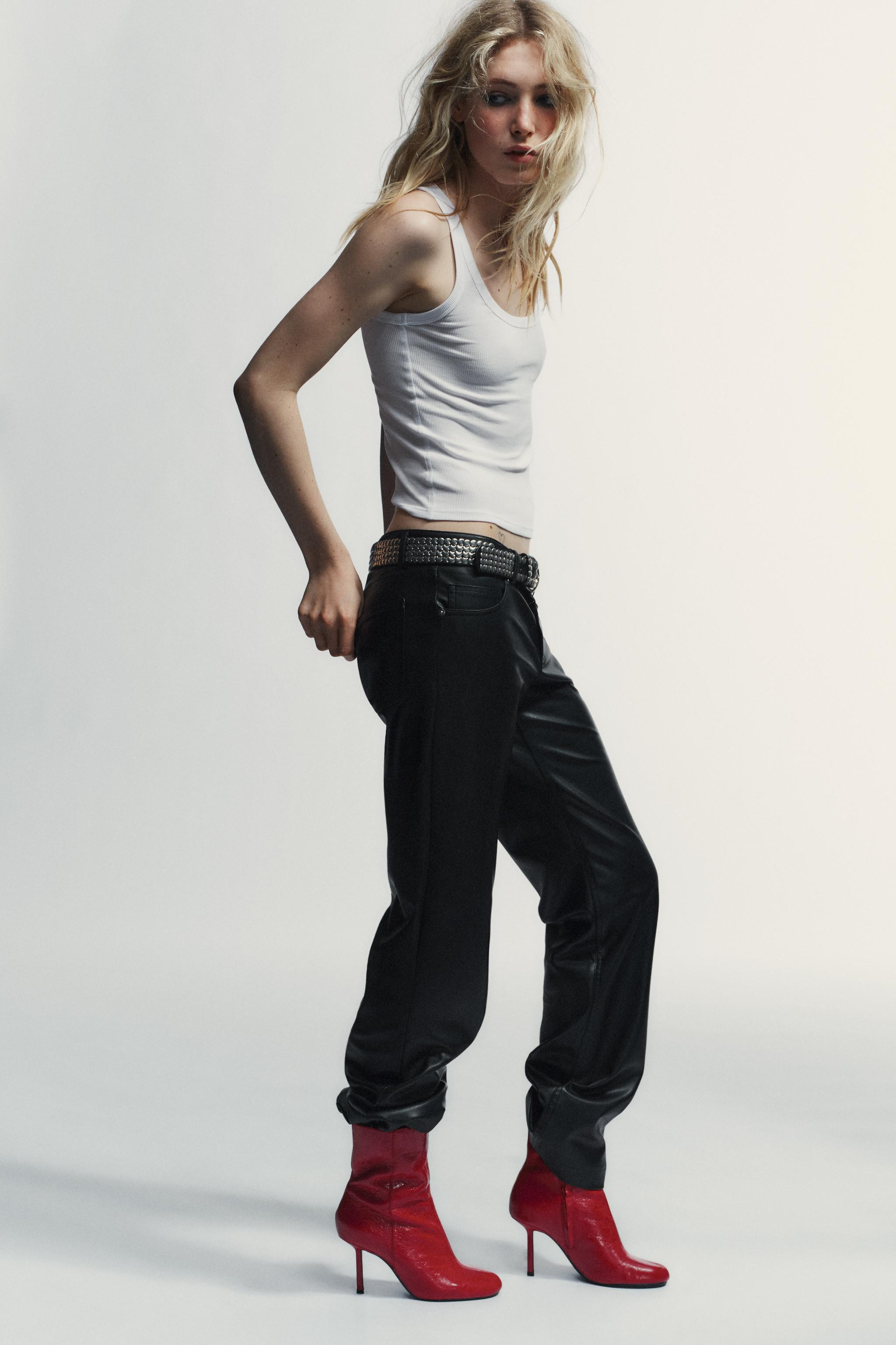 HEELED LEATHER ANKLE BOOTS | Zara US