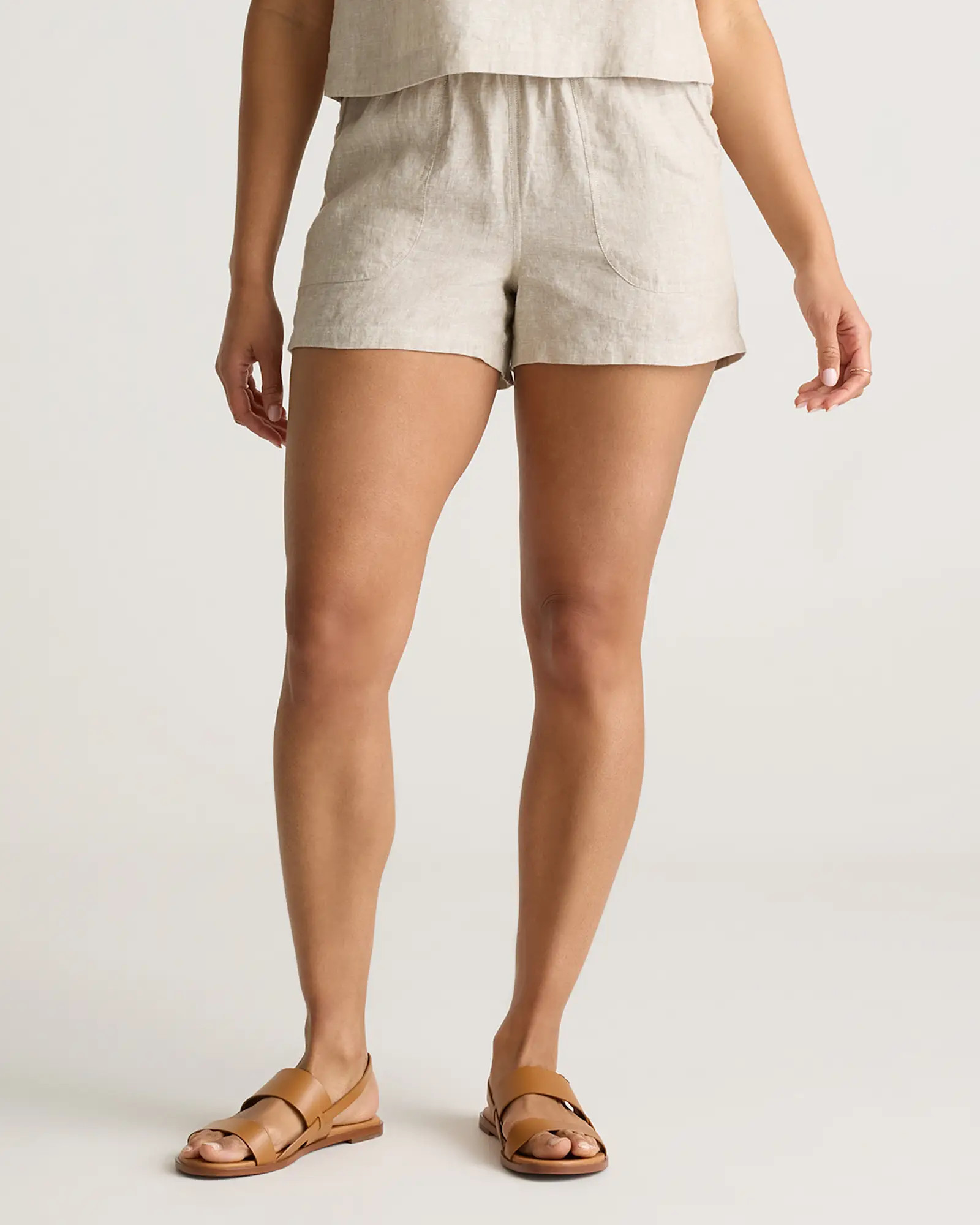 100% European Linen Shorts in Flax | Quince