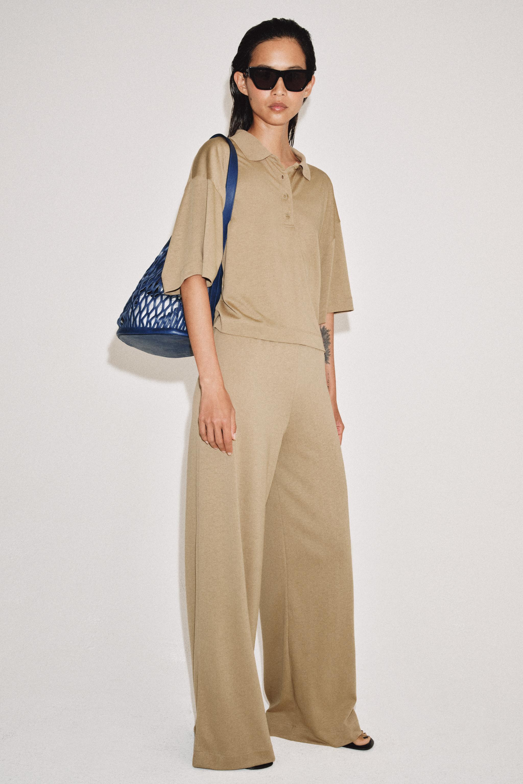 FLOWING SHORT SLEEVE POLO SHIRT | Zara UK