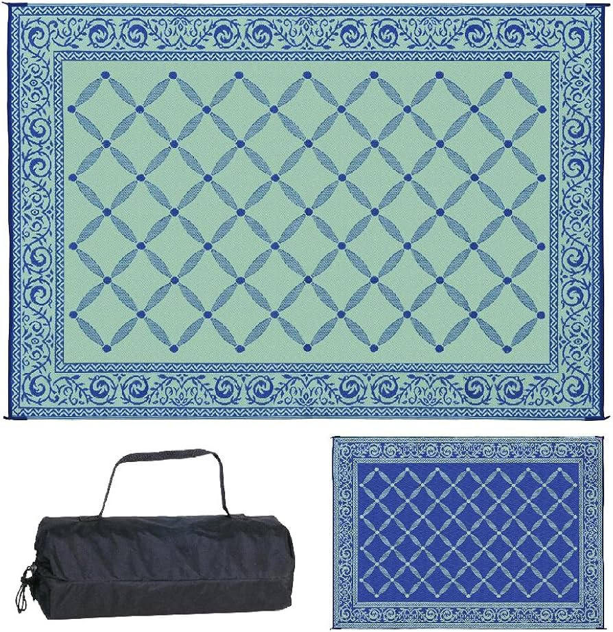 Stylish Camping 119123 9-feet by 12-feet Reversible Mat, Plastic Straw Rug, Large Floor Mat for O... | Amazon (US)