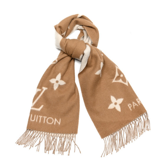 Cashmere Monogram Reykjavik Scarf Sand | FASHIONPHILE (US)