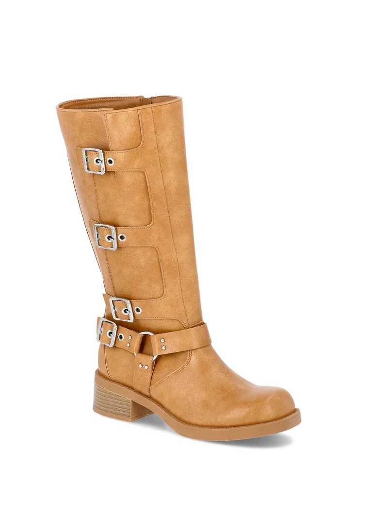 Madden NYC Women's Faux Leather Tall Moto Boots | Walmart (US)