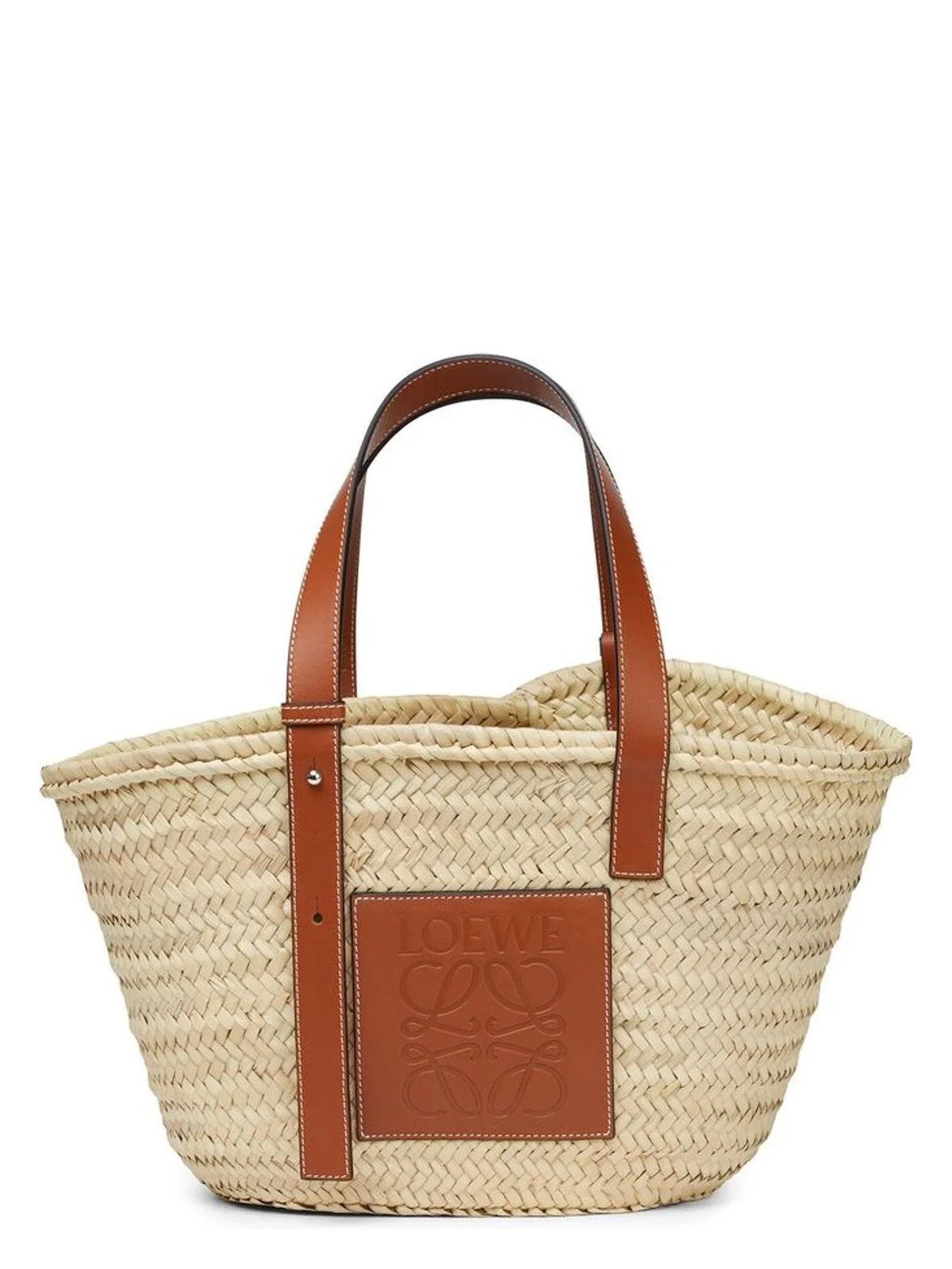 Loewe Women's Classic Basket Bag in Naturaltan | 32702S92 | LOZURI