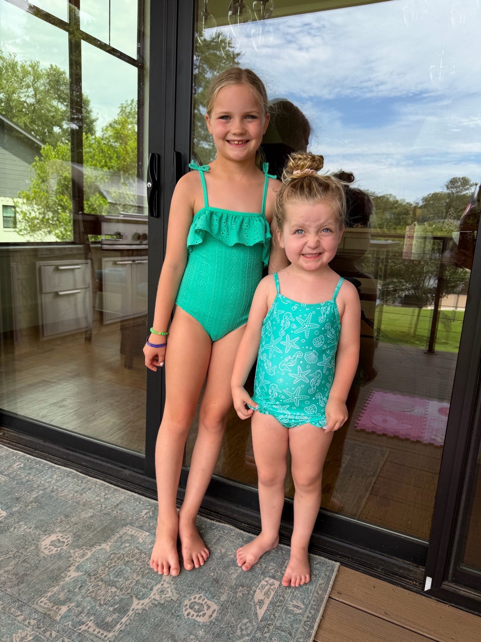 Matching girls swimsuits