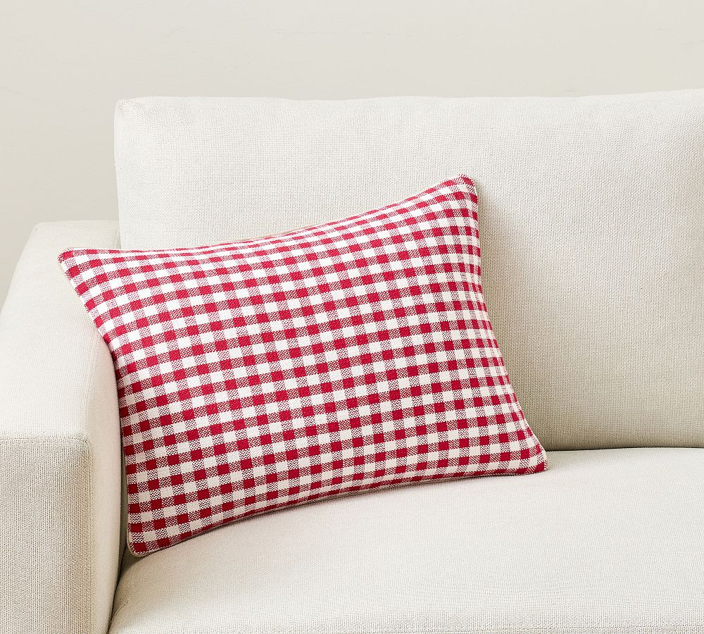 Blaine Check Lumbar Pillow Cover | Pottery Barn (US)