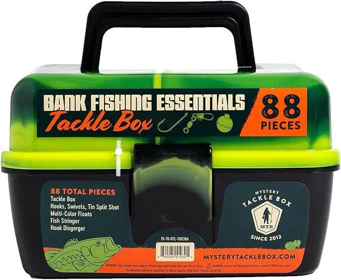 Catch Co Mystery Tackle Box Bank Fishing Essentials - 88 Pieces - Small Tackle Box | Amazon (US)