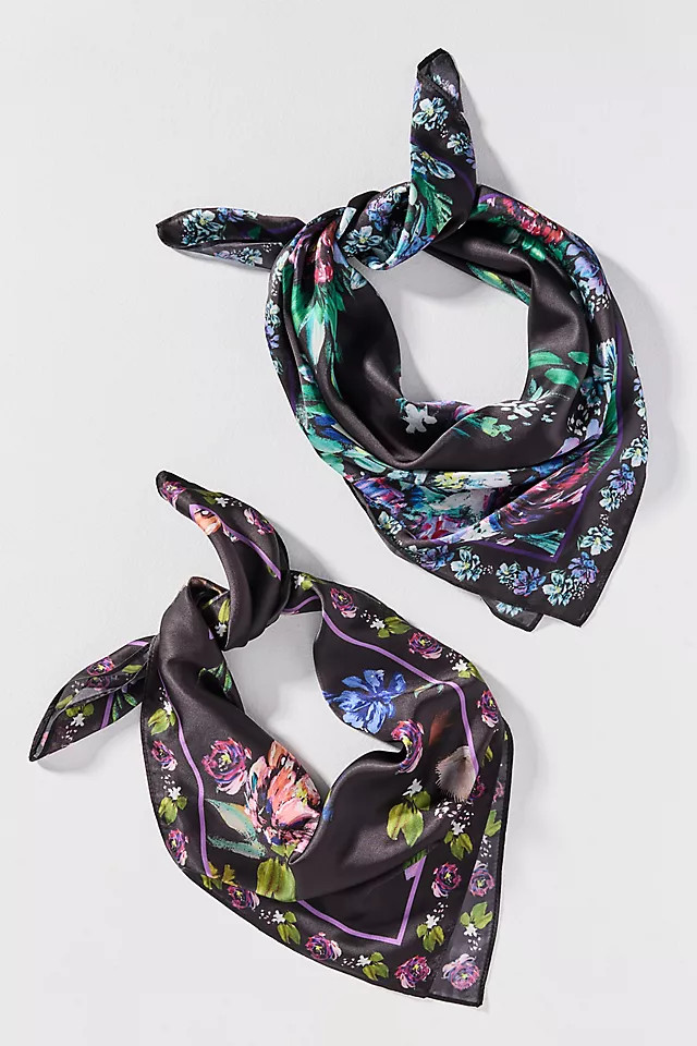 Silken Printed Hair Scarves, Set of 2 | Anthropologie (US)