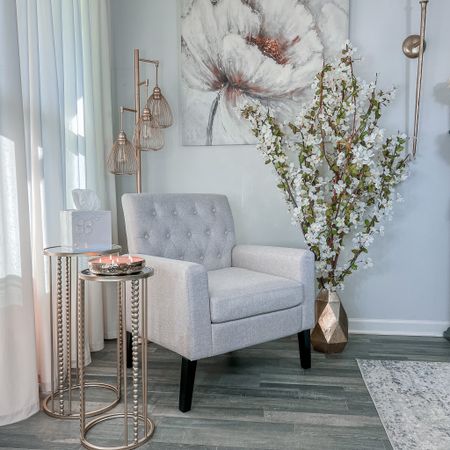 Neutral linen accent chair #neutralhome #accentchair #livingroom #livingroomfurniture #springhomedecor 

#LTKhome #LTKSeasonal #LTKFind