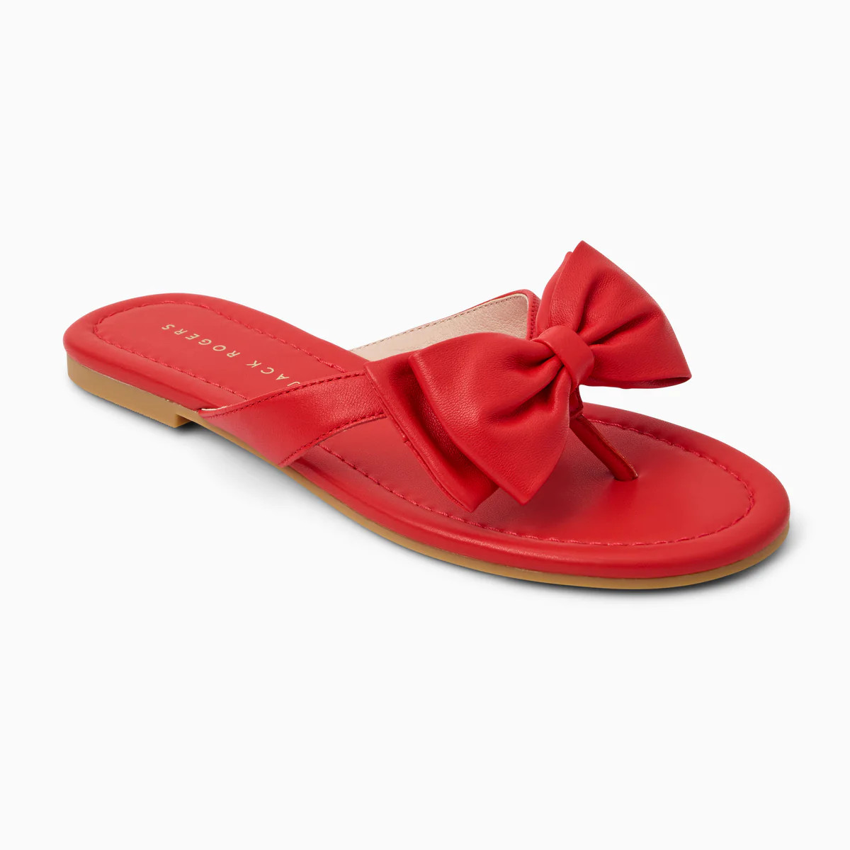 Jack Rogers Vannah Sandal — Fire Red Nappa Leather | Jack Rogers