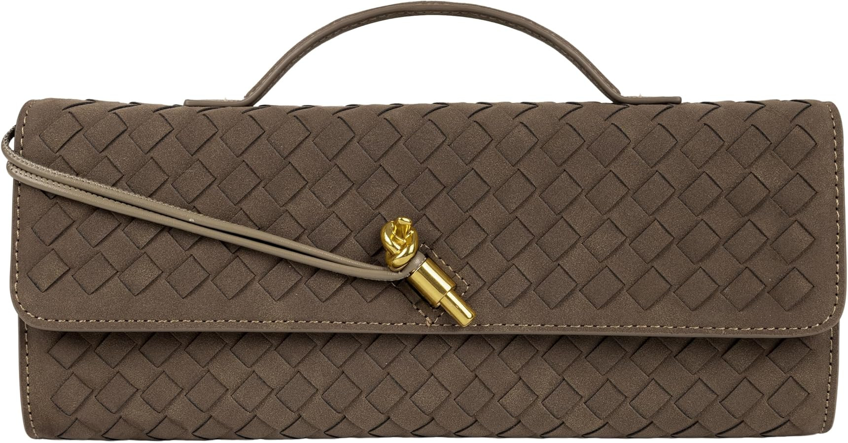 Woven Purse for Women Evening Clutch Woven Leather Handbags Crossbody Bag Formal Evening Bag | Amazon (US)