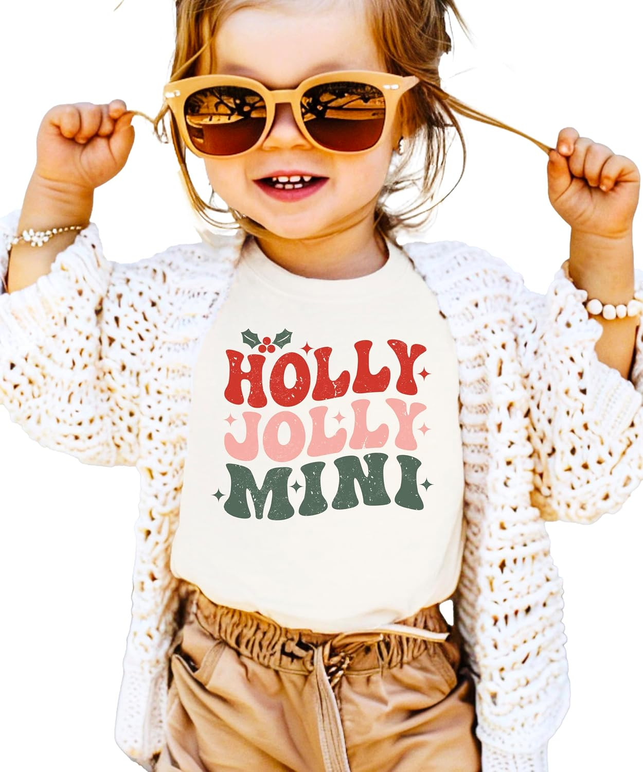 Holly Jolly Mistletoe Mommy and Me Matching Christmas T-Shirts for Matching Family Fun Outfits | Amazon (US)