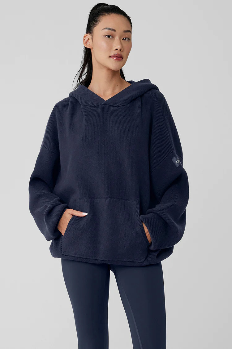 Scholar Hooded Sweater - Navy | Alo Yoga