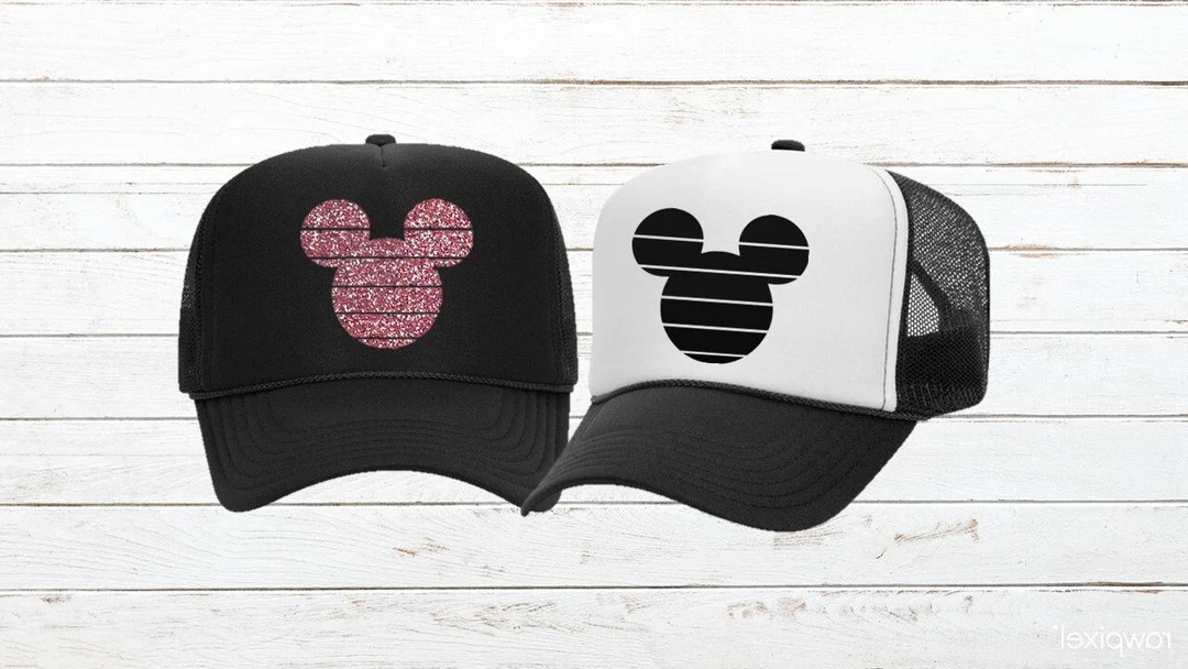 Mickey Mouse Striped Trucker Hat, Disney Family Trucker Hats, ALL SIZES - Etsy | Etsy (US)