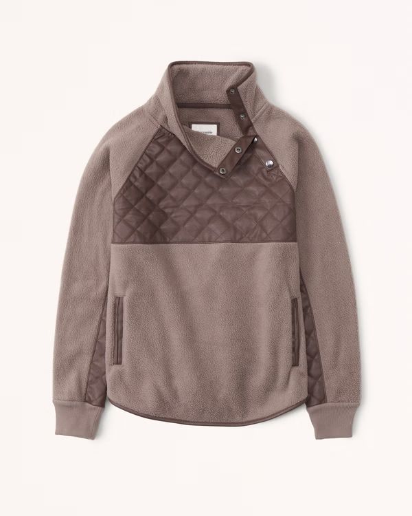 Asymmetrical Snap-Up Fleece | Abercrombie & Fitch (US)