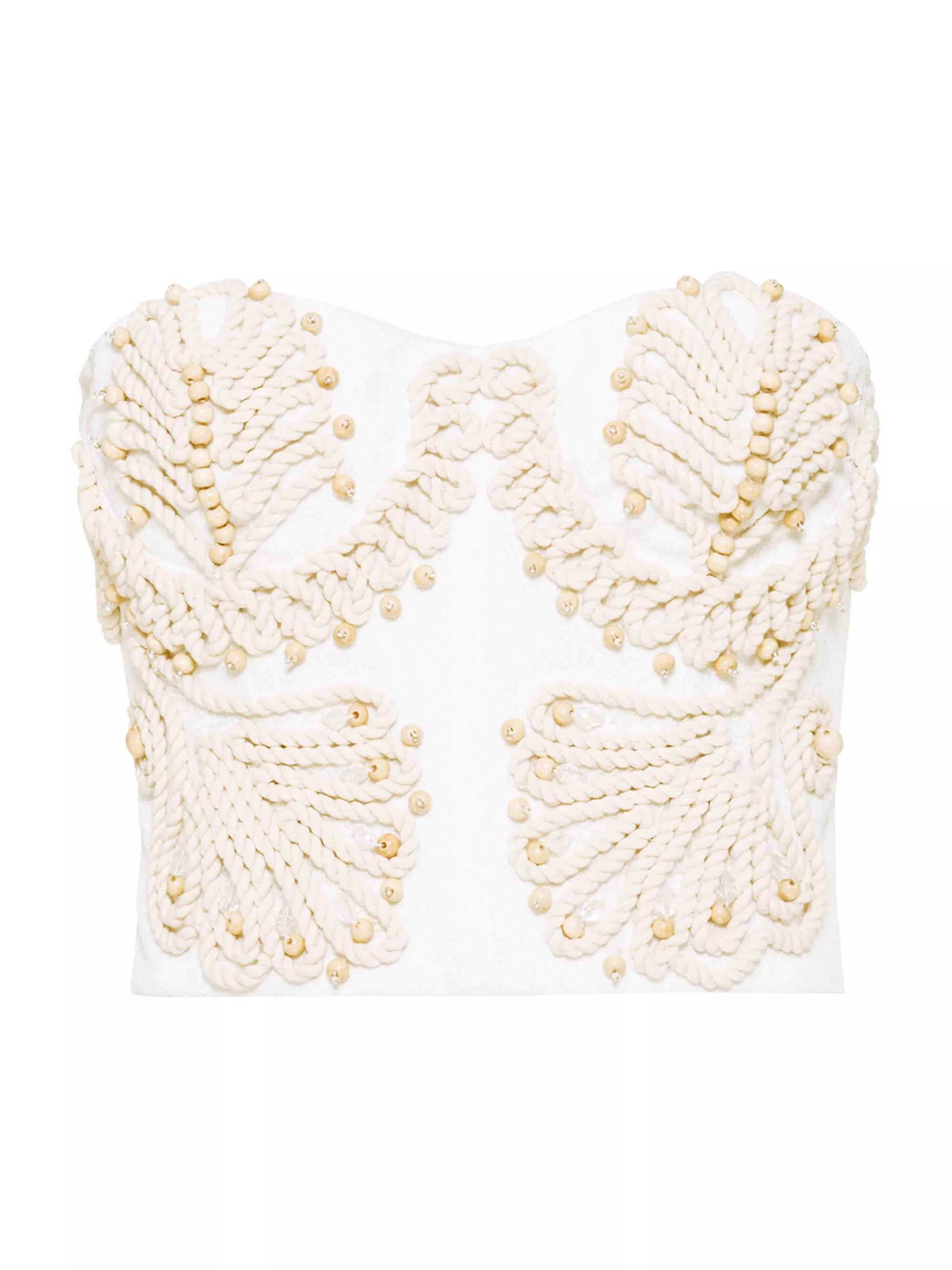 Dune Beaded Rope-Trimmed Corset Top | Saks Fifth Avenue
