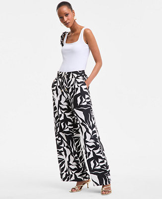 I.N.C. International Concepts Women's Printed Wide-Leg Pants, P/XS-3X, Exclusively at Macy's - Ma... | Macy's