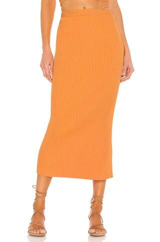JONATHAN SIMKHAI Sade Compact Rib Skirt in Pixie from Revolve.com | Revolve Clothing (Global)