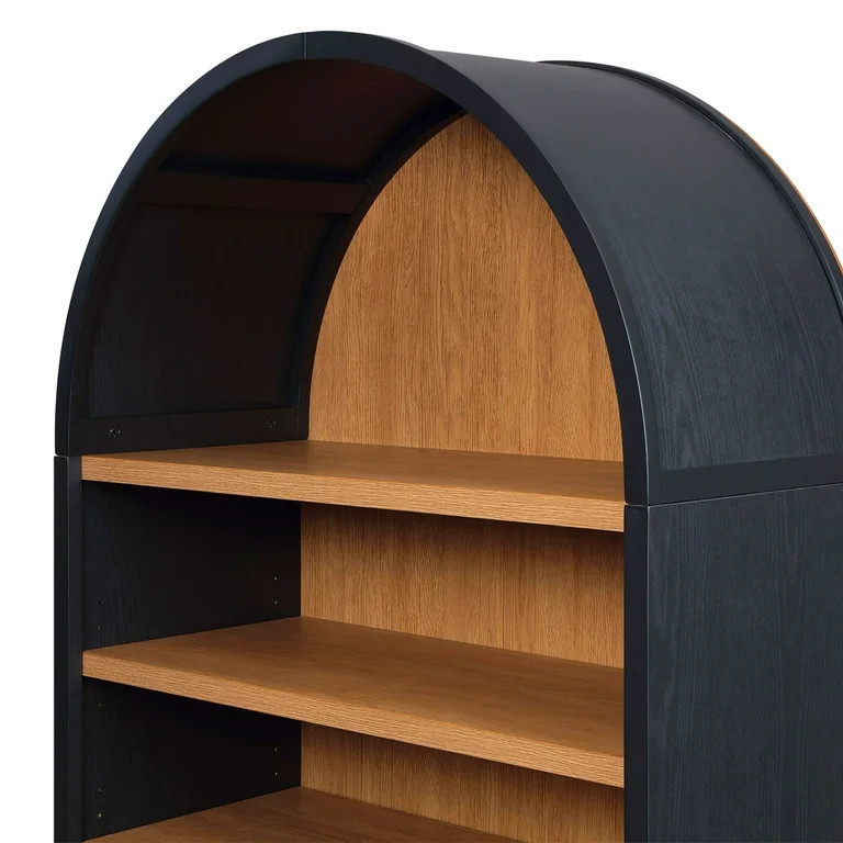 Better Homes & Gardens Juliet Open Arch Bookcase, Rich Black and Light Honey | Walmart (US)