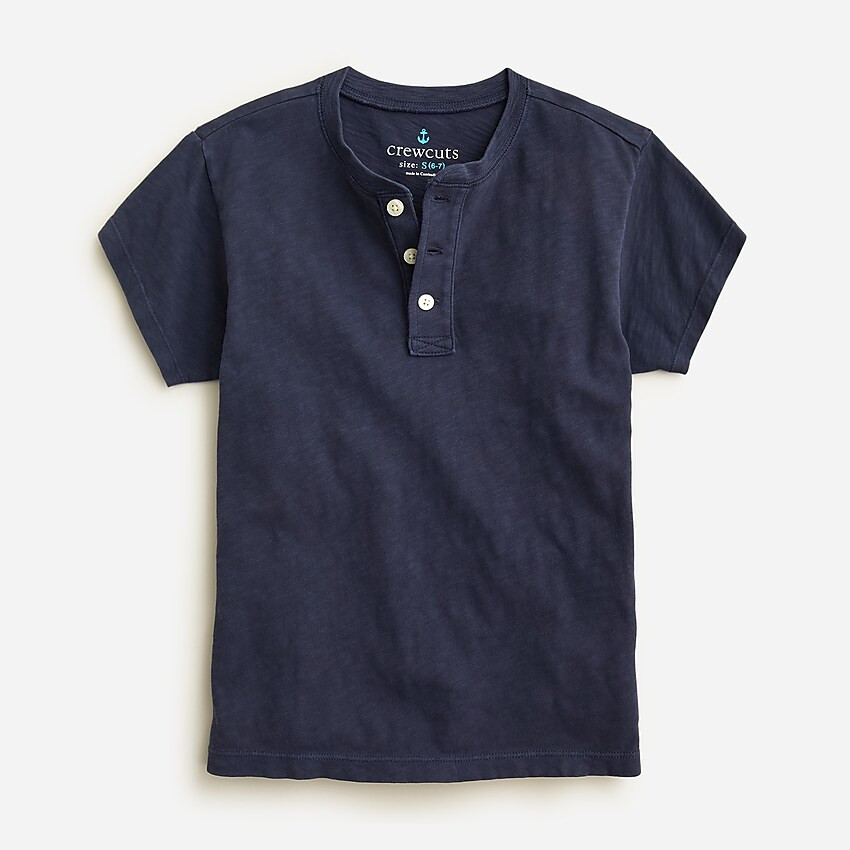 Boys' short-sleeve garment-dyed henley | J. Crew US