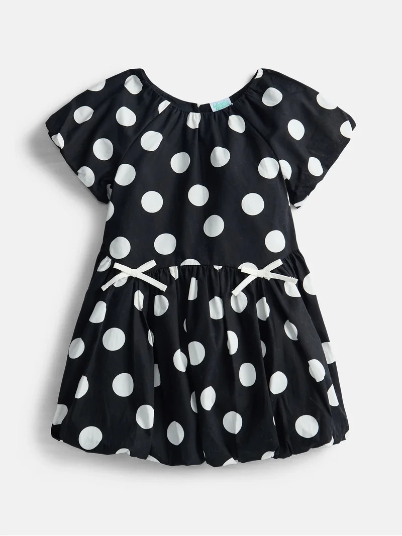 Wonder Nation Toddler Girls' Print Cotton Dress with Bubble Hem, Sizes 12M-5T | Walmart (US)