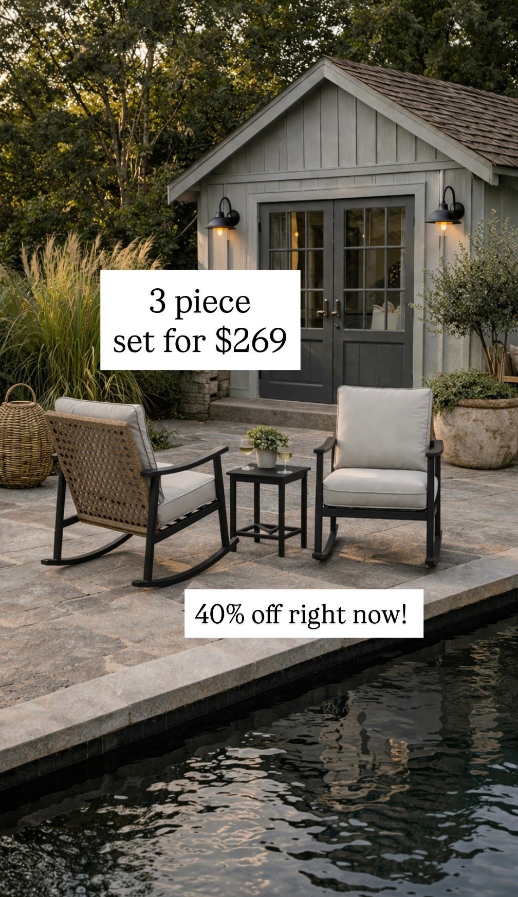 Say 40% on this rocking set it’s so pretty. I’ve never seen this one. It’s such a good price right now three-piece rocking chair set on sale.

#LTKHome #LTKSaleAlert