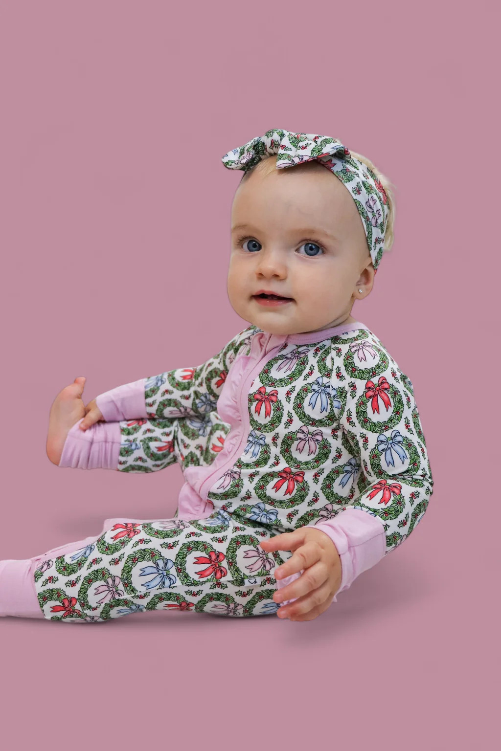 WREATHED IN JOY DREAM RUFFLE ROMPER | Dream Big Little Co.
