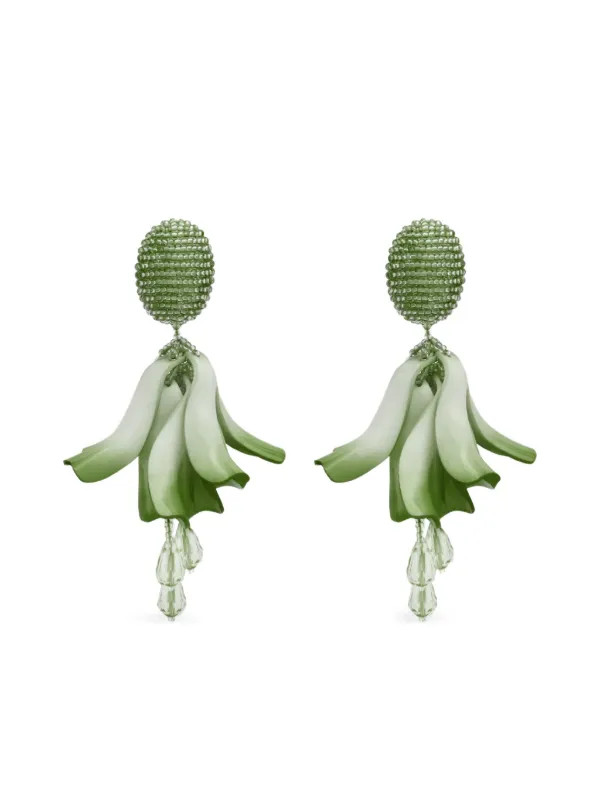 beaded floral earrings | Farfetch Global