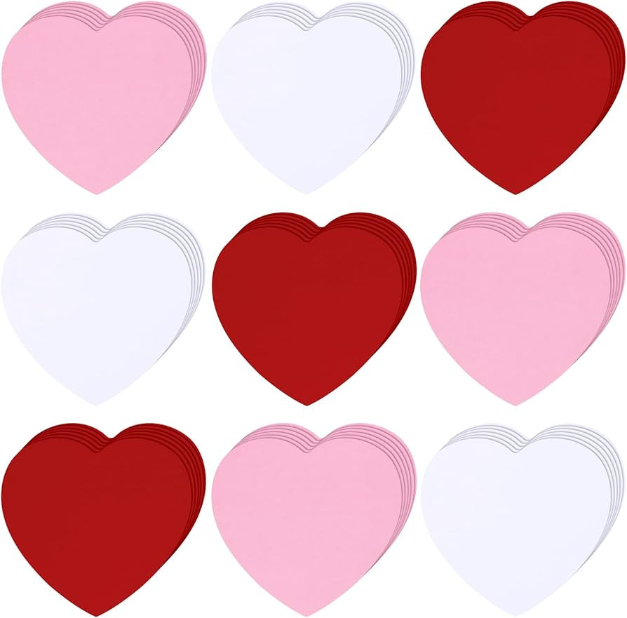 108 Pcs Heart Cutouts Heart Shape Paper Cutouts for Valentine Classroom Decorations Bulletin Boar... | Amazon (US)