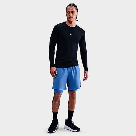 Nike Men's Unlimited Dri-FIT 2-in-1 7" Versatile Shorts in Comet Blue/Comet Blue/Black Size: Small | Finish Line (US)