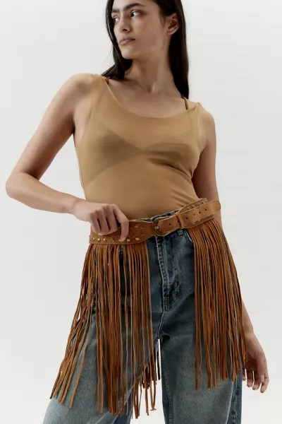 Noah Suede Fringe Skirt Belt | Urban Outfitters (US and RoW)