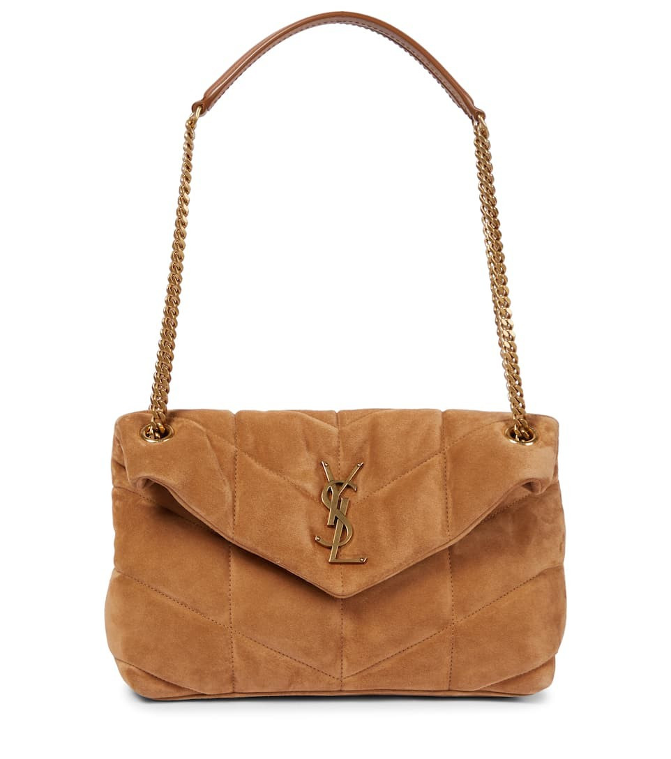 Loulou Puffer Small suede shoulder bag | Mytheresa (US/CA)
