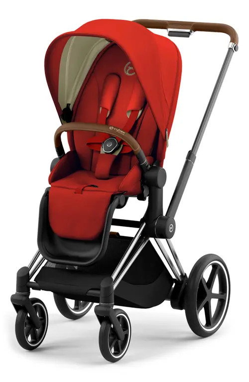 CYBEX e-Priam 2 Electronic Stroller with All Terrain Wheels in Autumn Gold at Nordstrom | Nordstrom