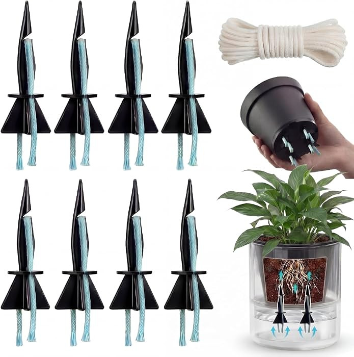 8 Pack Self Watering Spikes for Indoor Outdoor Plants, Automatic Plant Watering Stakes with 32.8f... | Amazon (US)