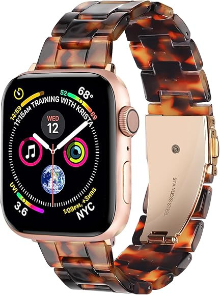 HOPO Compatible With Apple Watch Band 38mm 40mm 41mm 42mm 44mm 45mm 49mm Thin Light Resin Strap B... | Amazon (US)