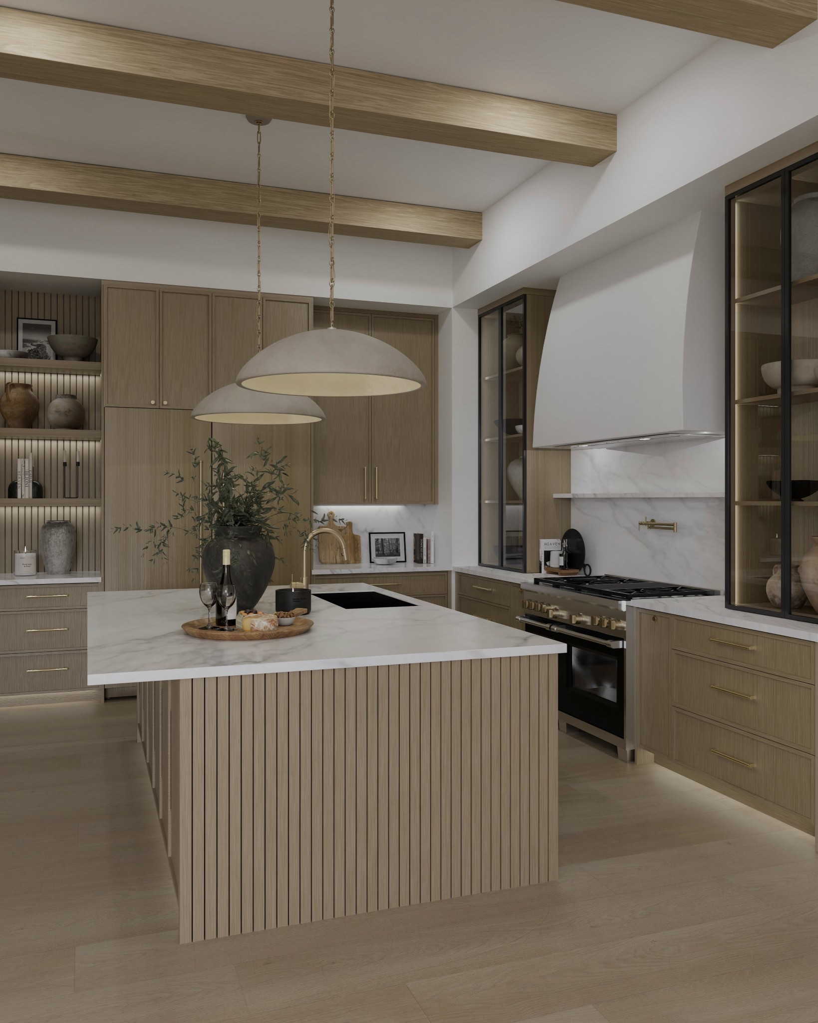 This custom white oak kitchen is a beautiful combination of natural tones, texture & black accents 🤍

#LTKSaleAlert #LTKHome