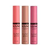 NYX PROFESSIONAL MAKEUP Butter Gloss - Pack Of 3 Lip Gloss (Angel Food Cake, Creme Brulee, Madeleine | Amazon (US)