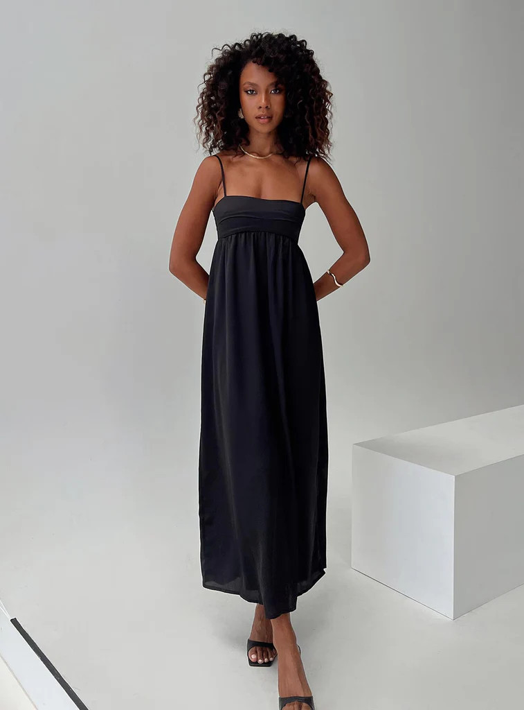 Ortega Maxi Dress Black | Princess Polly US