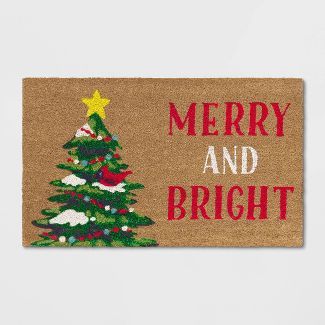 1'6"X2'6"/18"X30" Christmas Pine Tree Doormat Green - Wondershop™ | Target
