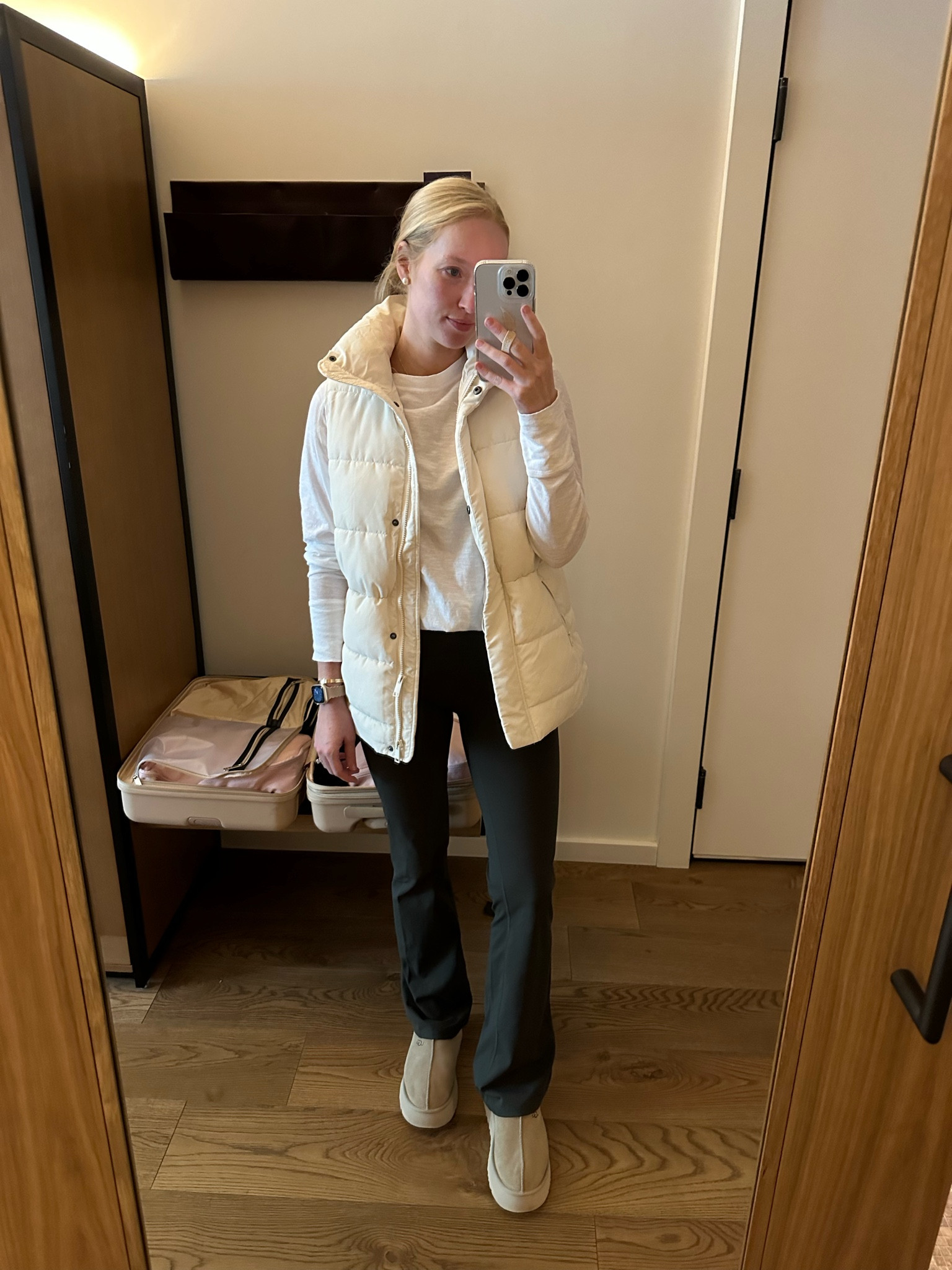 Travel OOTD! I ended up packing my vest for the flight because it warmed up in Jackson before we left. 

#LTKtravel #LTKSeasonal