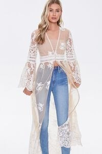 Sheer Crochet Lace Kimono | Forever 21 (US)