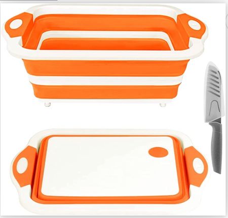 Rottogoon Collapsible Cutting Board, Foldable Chopping Board with Colander, Multifunctional Kitchen Vegetable Washing Basket Silicone Dish Tub for BBQ Prep/Picnic/Camping(Orange) $22

#LTKwedding #LTKhome #LTKunder50