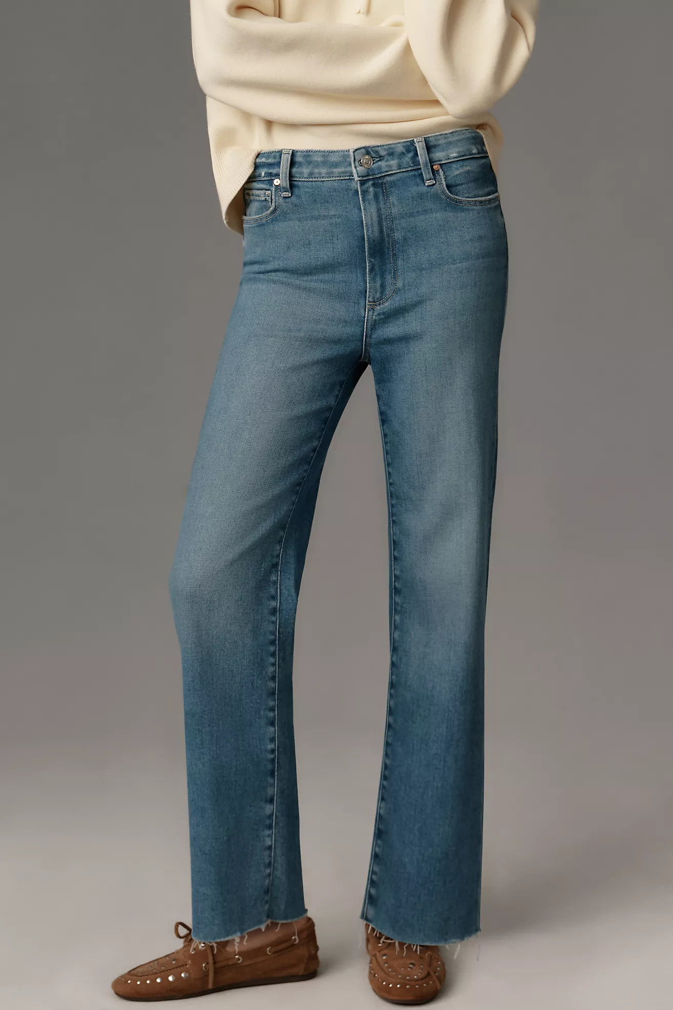 PAIGE Anessa High-Rise Straight-Leg Jeans | Anthropologie (US)
