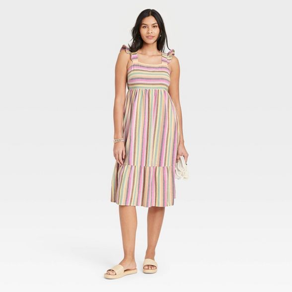 Women's Striped Ruffle Sleeveless Dress - Universal Thread™ | Target