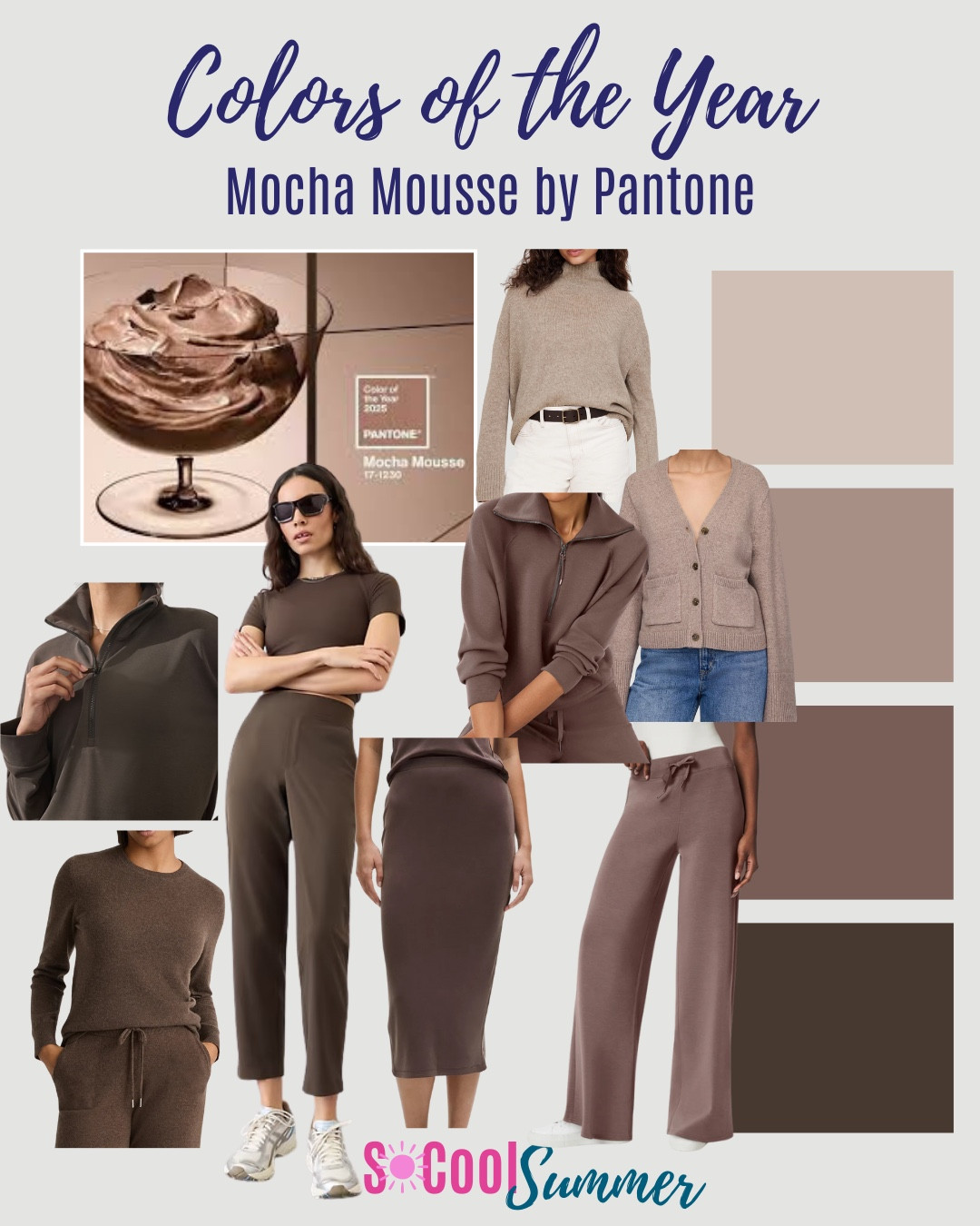 Inspired by Pantone’s “Mocha Mousse” Color of the Year.  My picks for cooler summer versions!

#hocsummer #coolsummer #lightsummer #truesummer #softsummer #pastelsummer #darksummer #brownsummer #sweetpeasummer #summerpalette #summerfinds

#LTKSaleAlert #LTKStyleTip #LTKFitness