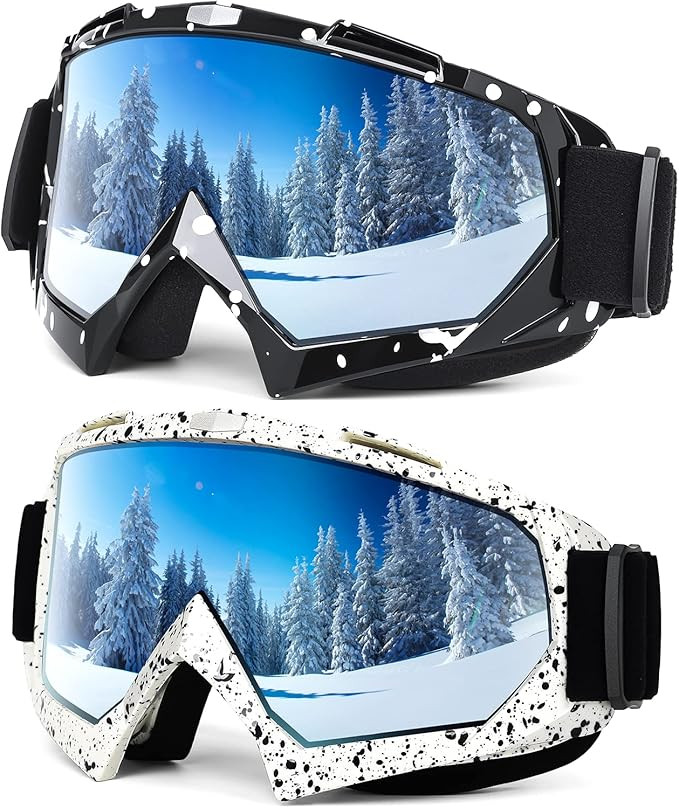 Braylin Adult Ski Goggles, 2-Pack Snowboard Goggles for Youth, Teens, Men & Women, Wide View Snow... | Amazon (US)